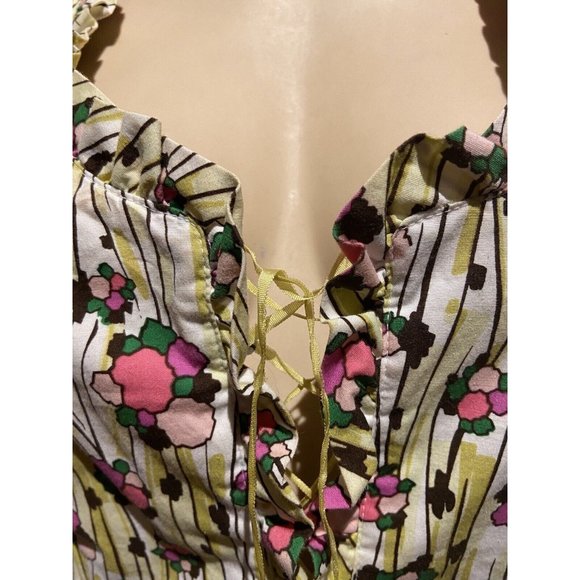 🌱 LISA HO cute Designer sleeveless cotton corset Blouse Shirt Top 10 lace up - Picture 12 of 16